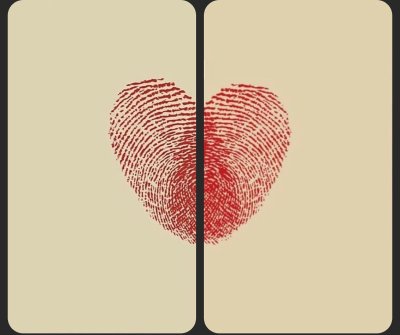 Сердечко из отпечатков