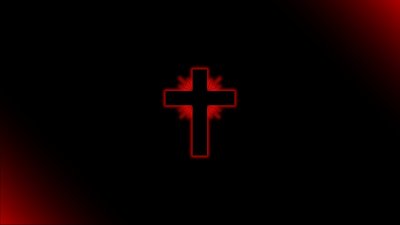 Крест на черном фоне