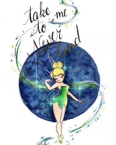 Peter Pan and Tinkerbell Tattoo