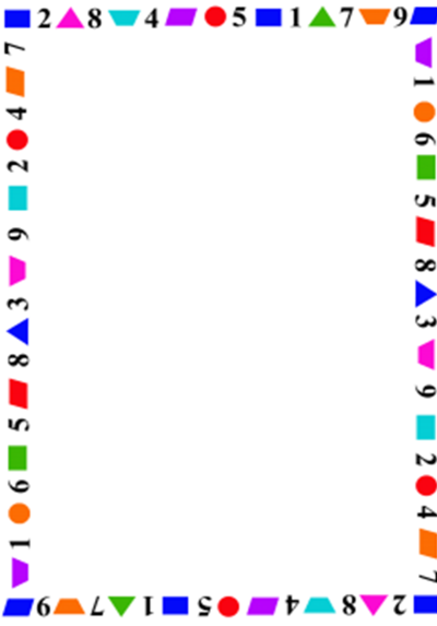 Рамка математическая для детей