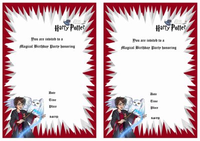 Приглашение на день рождения ребенка в стиле Гарри Поттера