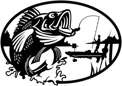 Трафареты на тему рыбалки