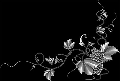 Виньетка Виноградная лоза на памятник