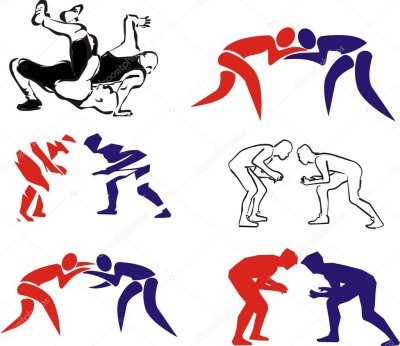 Греко-Римская борьба борец вектор