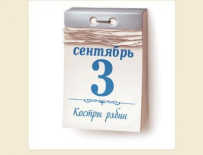 Лист отрывного календаря