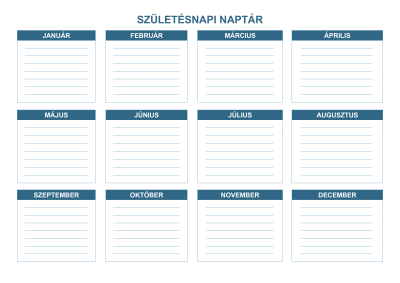 Список дней рождений