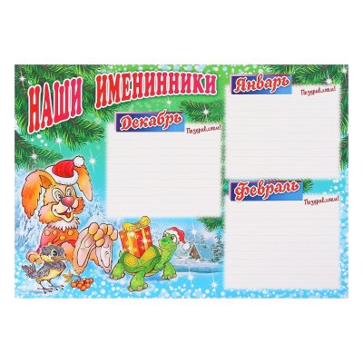 Плакат именинники