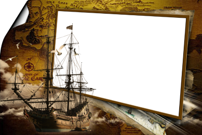 Рамка с кораблем