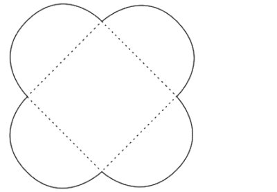Трафарет квадратного конверта