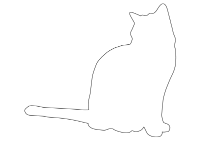 Трафарет кошки для рисования