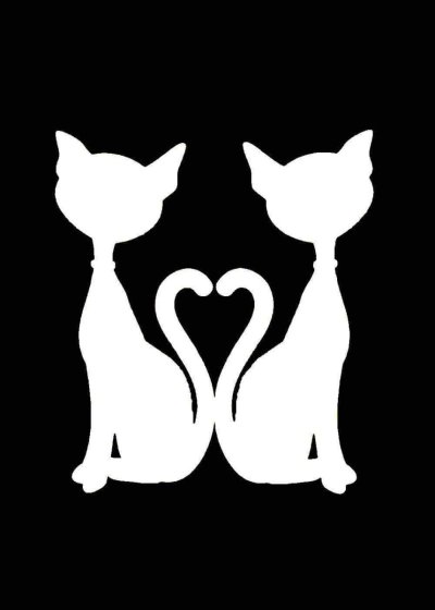 Трафарет кота для вырезания из бумаги