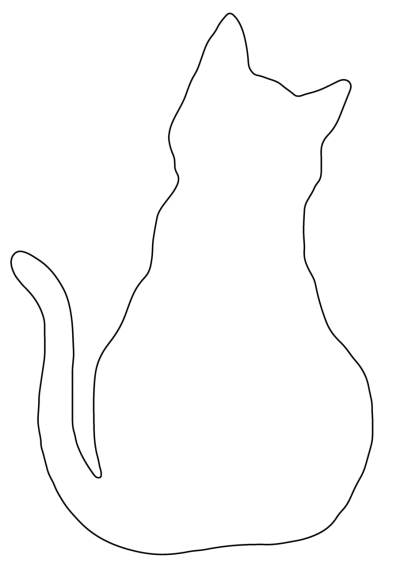 Трафарет кошки для рисования
