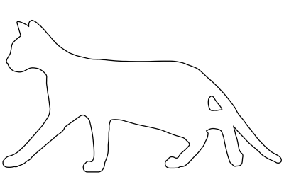 Макет кошки для рисования