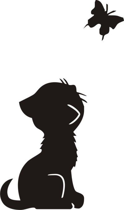 Силуэты кошек на стену