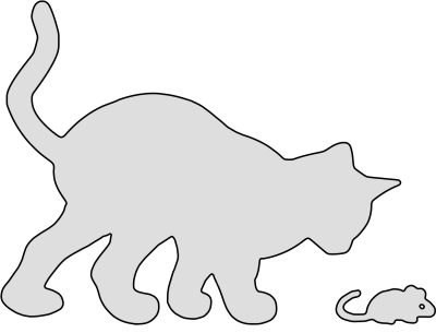 Контур кошки для вырезания