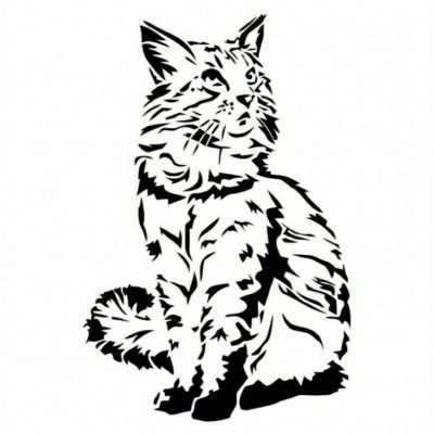 Трафарет кошки