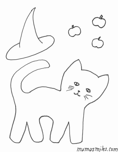 Трафарет кошки для рисования