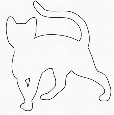 Трафарет кошки для вырезания из бумаги