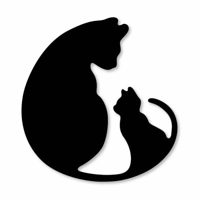 Силуэт котенка