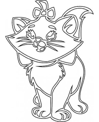 Трафарет кошки на окно