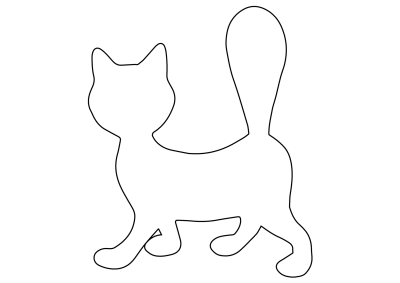 Трафарет кота для вырезания