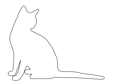 Трафарет кошки для рисования