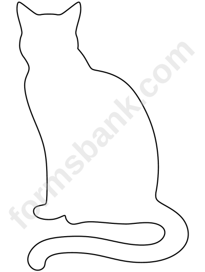 Трафарет кошки для вырезания