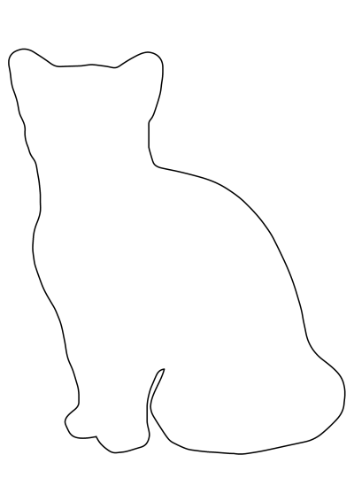 Трафарет кошки для вырезания