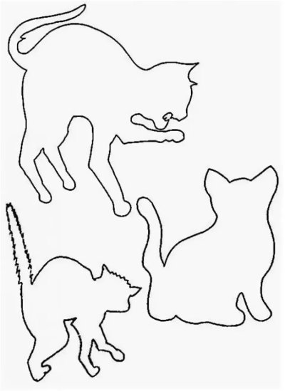 Трафарет кошки на стену