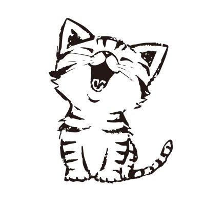 Трафарет кошки