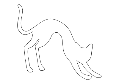 Трафарет кошки для вырезания из бумаги