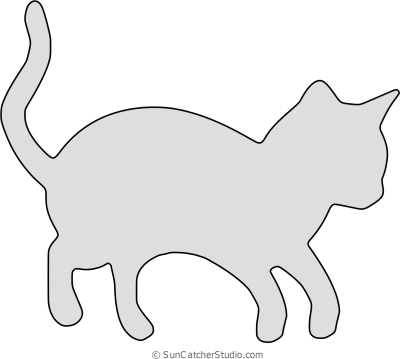 Трафарет кошки для вырезания