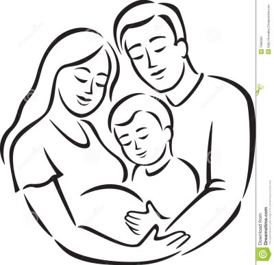 Семья рисунок карандашом