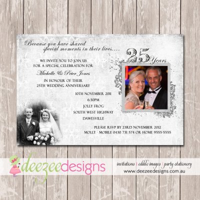 Пригласительные на серебряную свадьбу