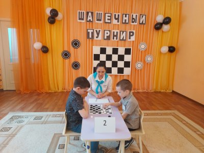 Турнир по шашкам в детском саду