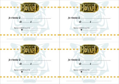 Приглашение на день рождения ребенка Форт Боярд