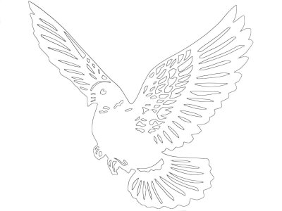 Трафарет голубь мира для вырезания