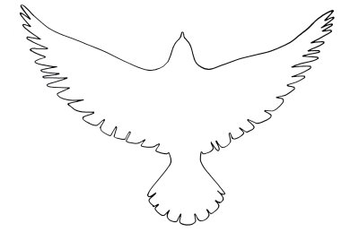 Трафарет голубя