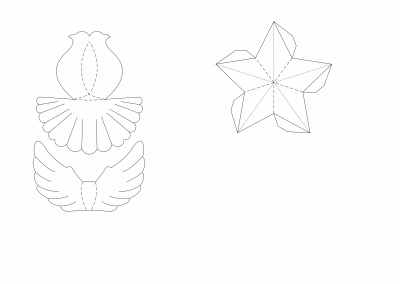 Трафарет птички для вырезания