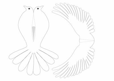 Голуби на окна трафареты