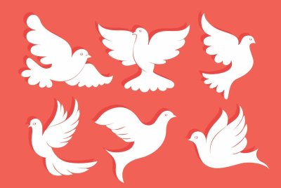 Трафарет голубя для вырезания из бумаги