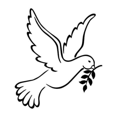 Голубь мира раскраска
