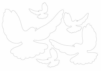 Трафарет голудля вырезания