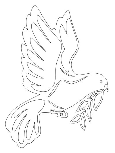 Трафарет голубя