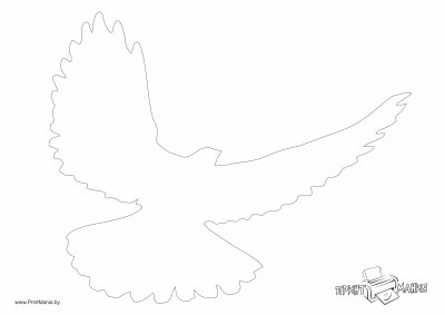 Трафарет голубя для вырезания