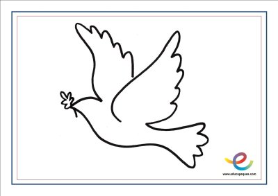 Голубь мира раскраска