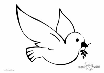 Трафарет птички для вырезания
