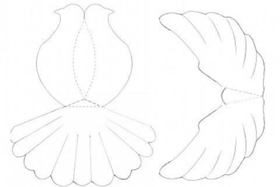 Голубь из бумаги объемный