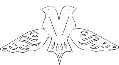 Трафарет птицы