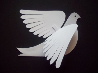 Объемный голубь